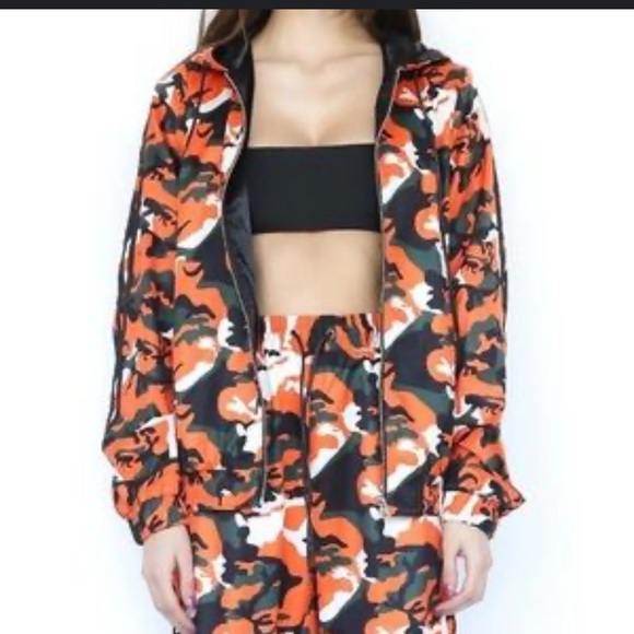 NWT I.AM.GIA Orange And Black Camo Jacket Size Small - Picture 5 of 5
